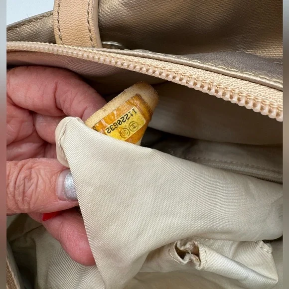 Chanel-Authentic-Paris Biarritz Tote GM Bag Shoulder Coated Canvas Leather Gold. - Picture 12 of 13